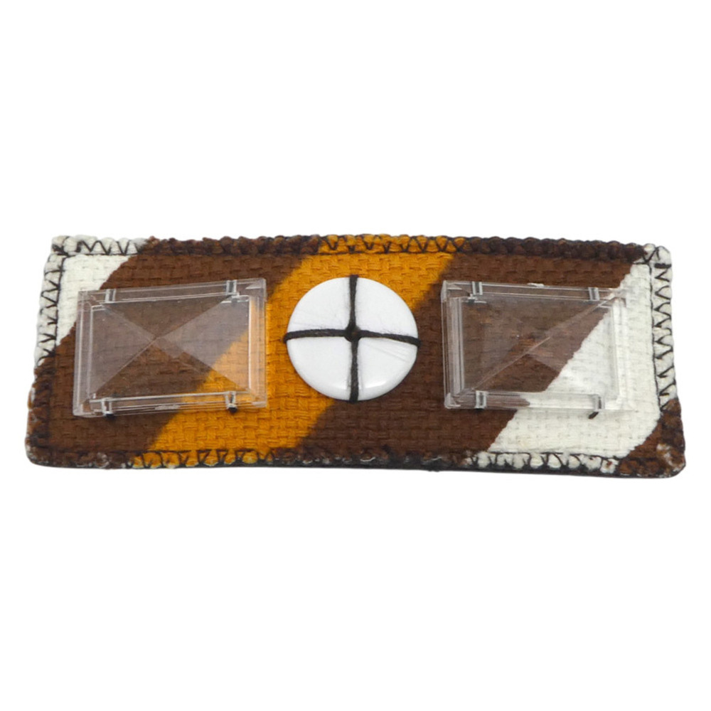 MIU MIU Brown Leather Brooch
